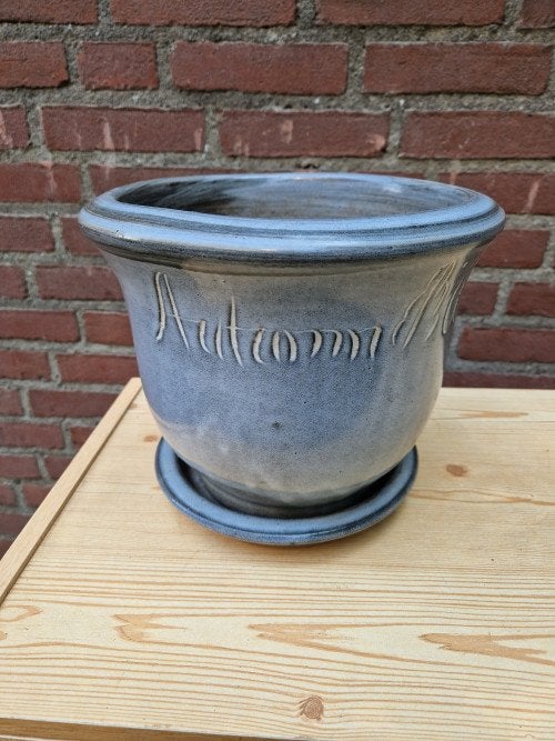 bloempot jaargetijden, aardewerk, Ophalen of Verzenden, 'T Olde Gre-j, Info@toldegrej.nl, Endepoelstraat 20f Didam