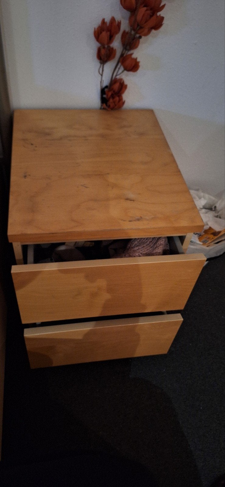 Set van 2 nachtkastjes, Ophalen, Gebruikt, 55 tot 70 cm, 45 tot 65 cm
