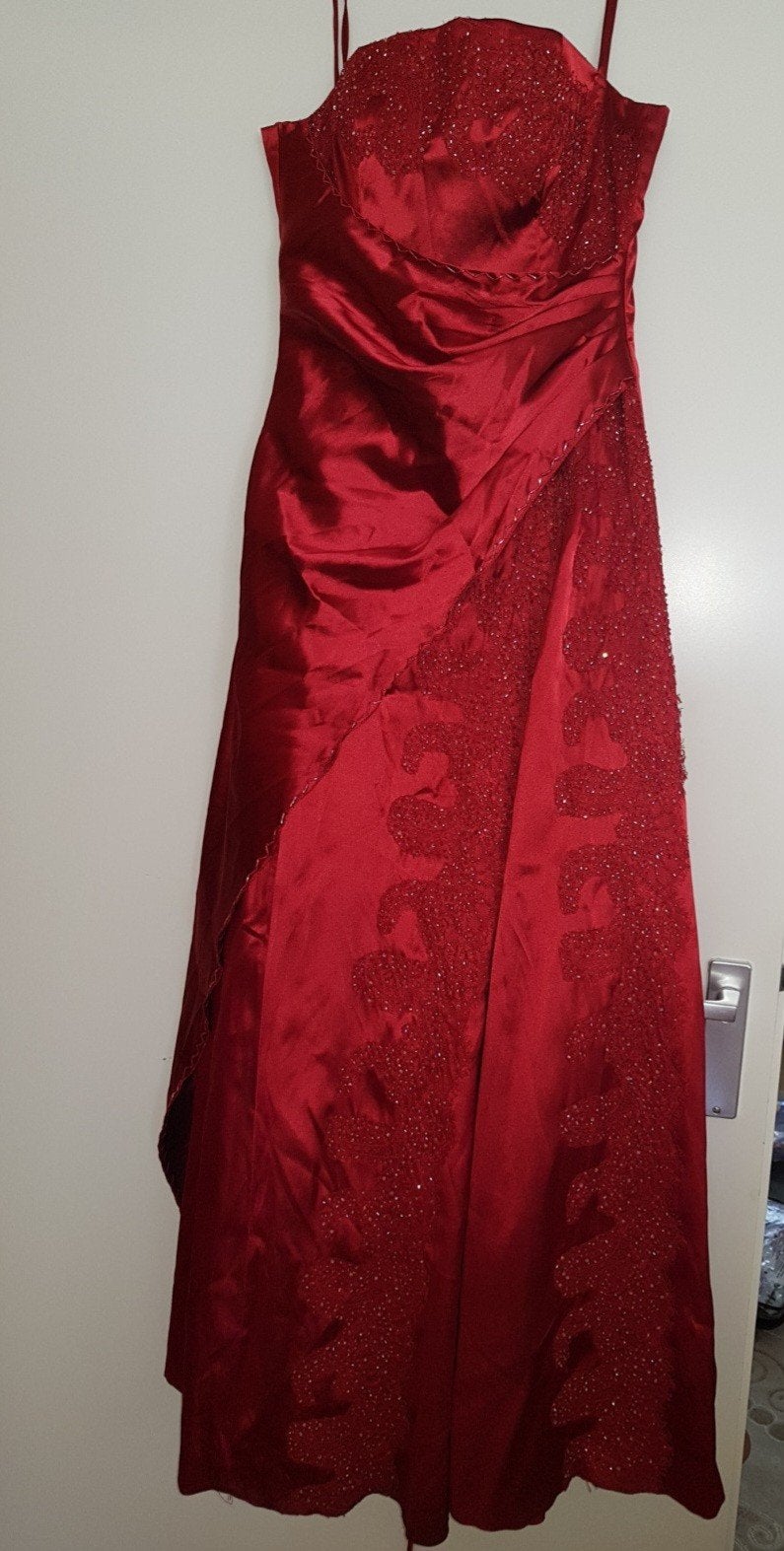 gala jurk rood met bolero, Kleding | Dames, Ophalen, Zo goed als nieuw, Rood, Galajurk