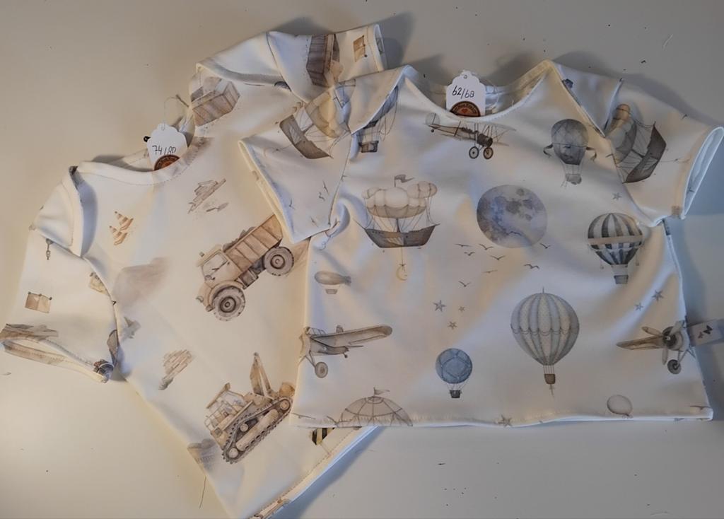 T-shirts 1 in maat 74/80 en 1 in maat 62/68, Kinderen en Baby's, Babykleding | Maat 68, Jongetje of Meisje, Ophalen of Verzenden