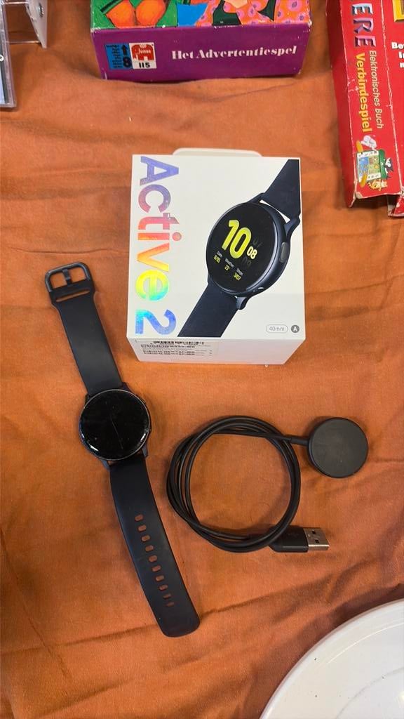 Galaxy watch active 2, Gebruikt, Zwart, Stappen, Ophalen of Verzenden