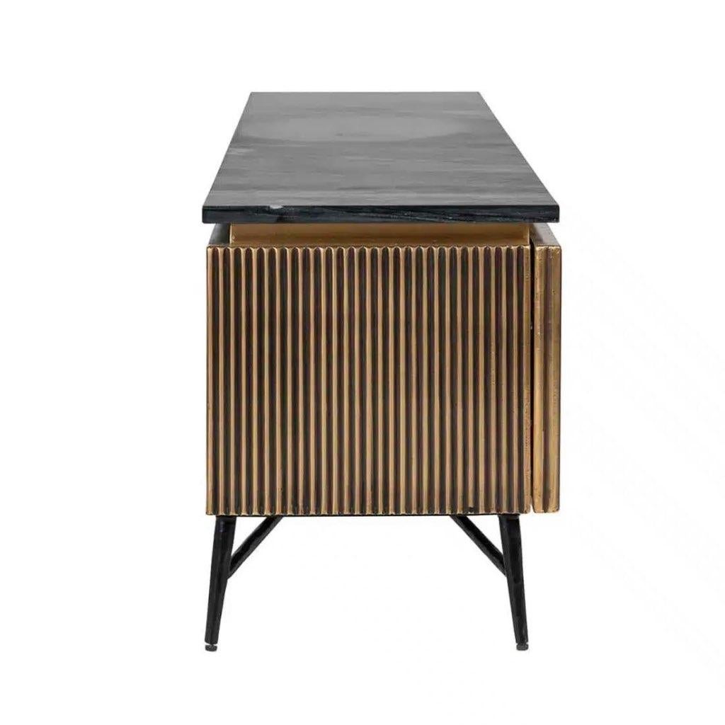 Richmond Interiors tv meubel Ironville 170x40x50 cm marmer, Ophalen, Richmond Interiors, Overige materialen, Info@richmondinteriors.nl