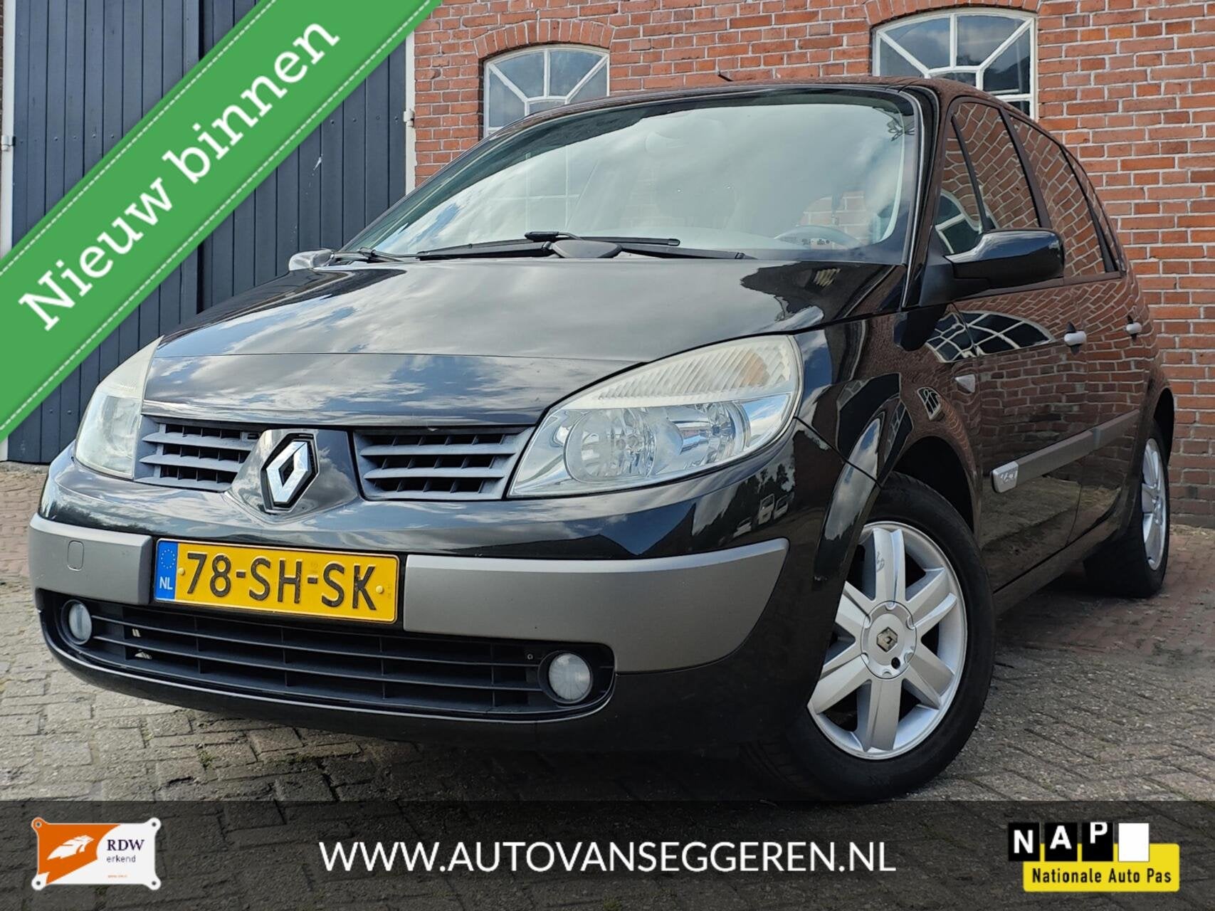 Renault Scenic 1.6-16V - APK / Trekhaak / Elek. ramen / NAP, Auto's, Renault, Gebruikt, 1295 kg, 4 cilinders, Zwart