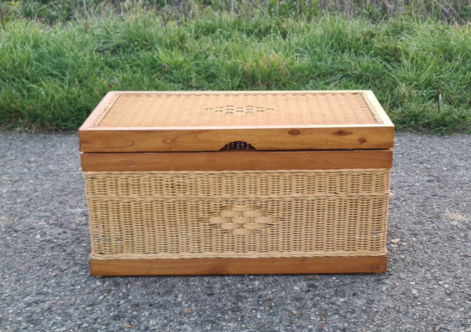 Rotan - pitriet opbergkist dekenkist Speelgoedkist, Ophalen, 50 tot 100 cm, Minder dan 50 cm, Minder dan 50 cm