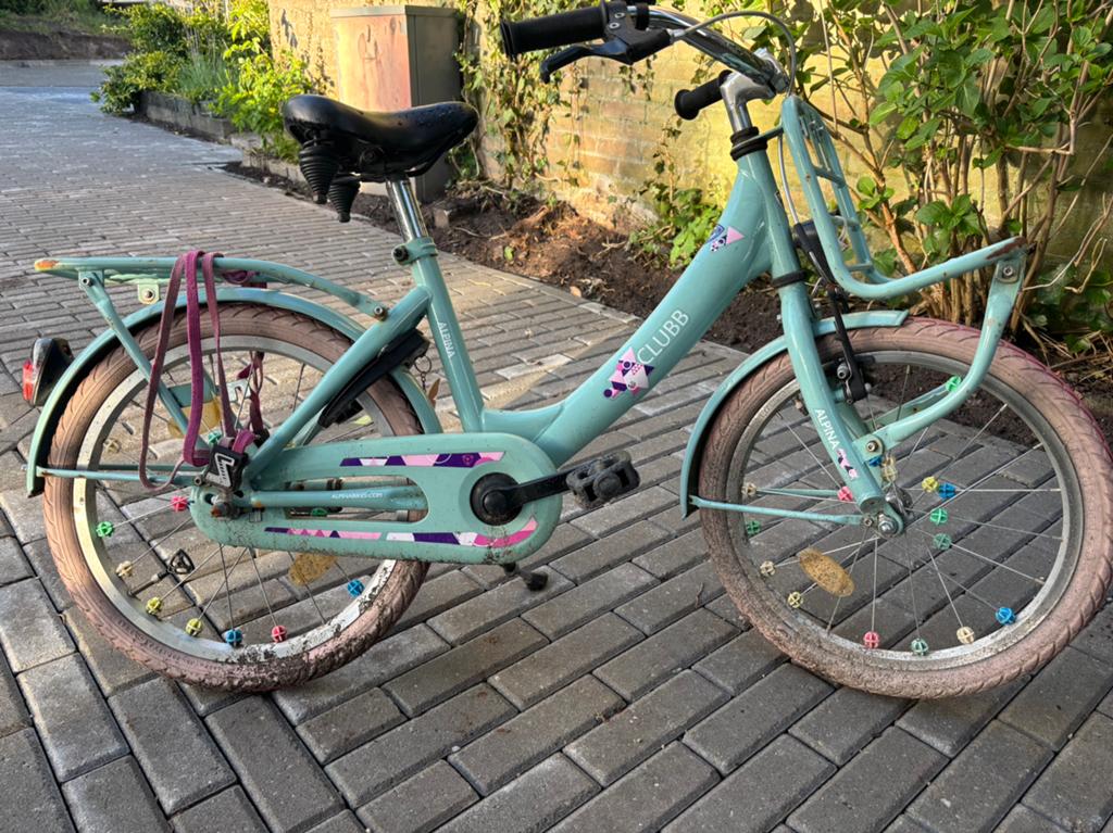 Meisjes fiets Alpina, Ophalen, Terugtraprem, 18 inch, Handrem
