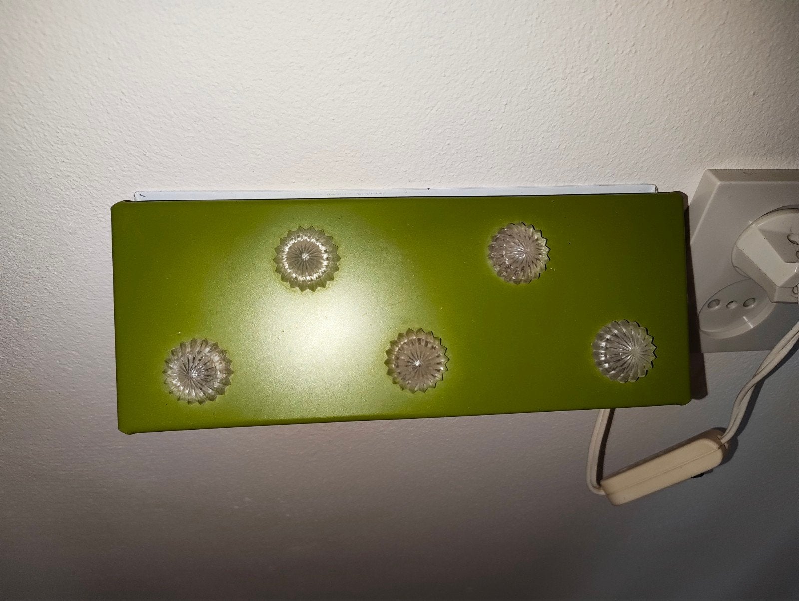 Vintage Wandlampen Set - Oranje & Groen, Ophalen of Verzenden