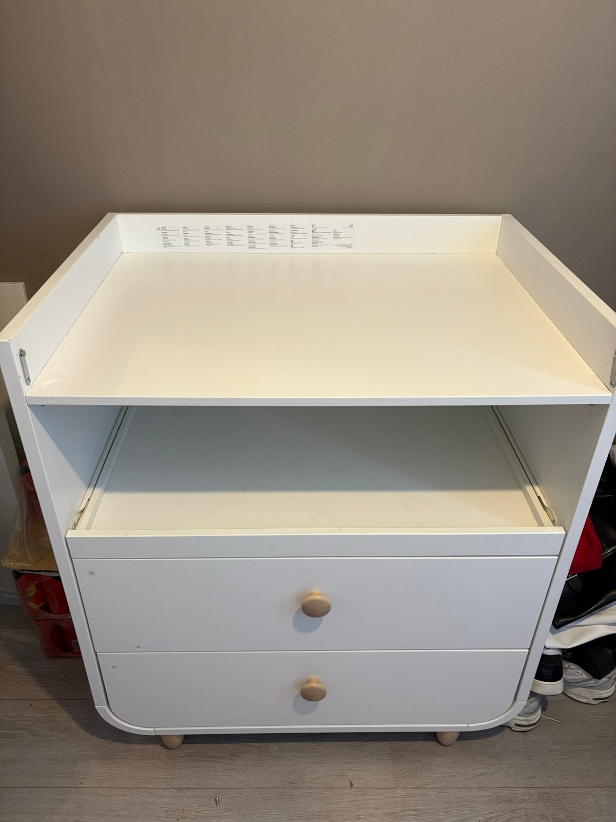 IKEA MYLLRA Commode met lades, wit, Ophalen, Gebruikt, 70 cm of meer, 105 cm of meer