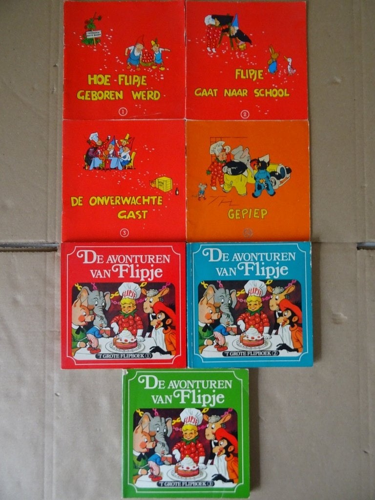 Flipje collectie vintage Flipje boekjes Avonturen van Flipje, Boeken, Gelezen, E.M Ten Harmsen, Ophalen of Verzenden, Meerdere stripboeken