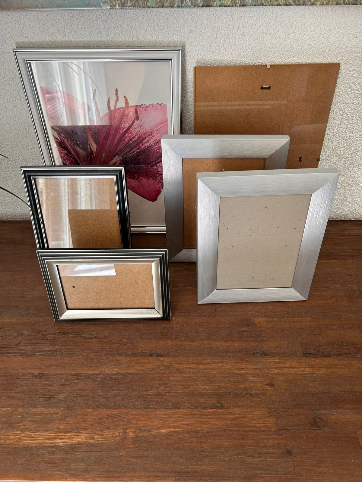 Set van 6 zilverkleurige foto lijstjes, Ophalen of Verzenden, Zo goed als nieuw