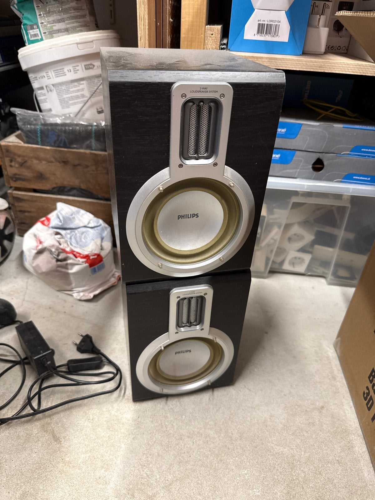 Philips 2-weg speakers 6 ohm, Ophalen, Stereo speakers, Philips, Gebruikt