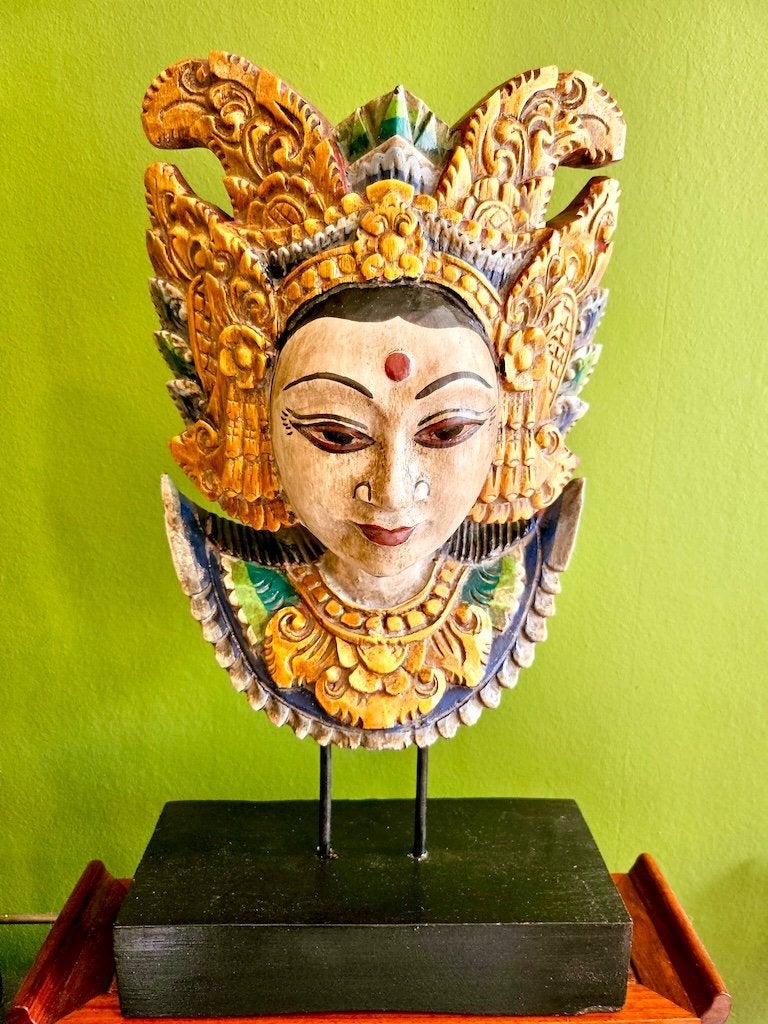 DEWI SITA HOUTEN STATIEF 42 CM!, Antiek en Kunst, Buste, 20 - 50 cm, Hout, Azië