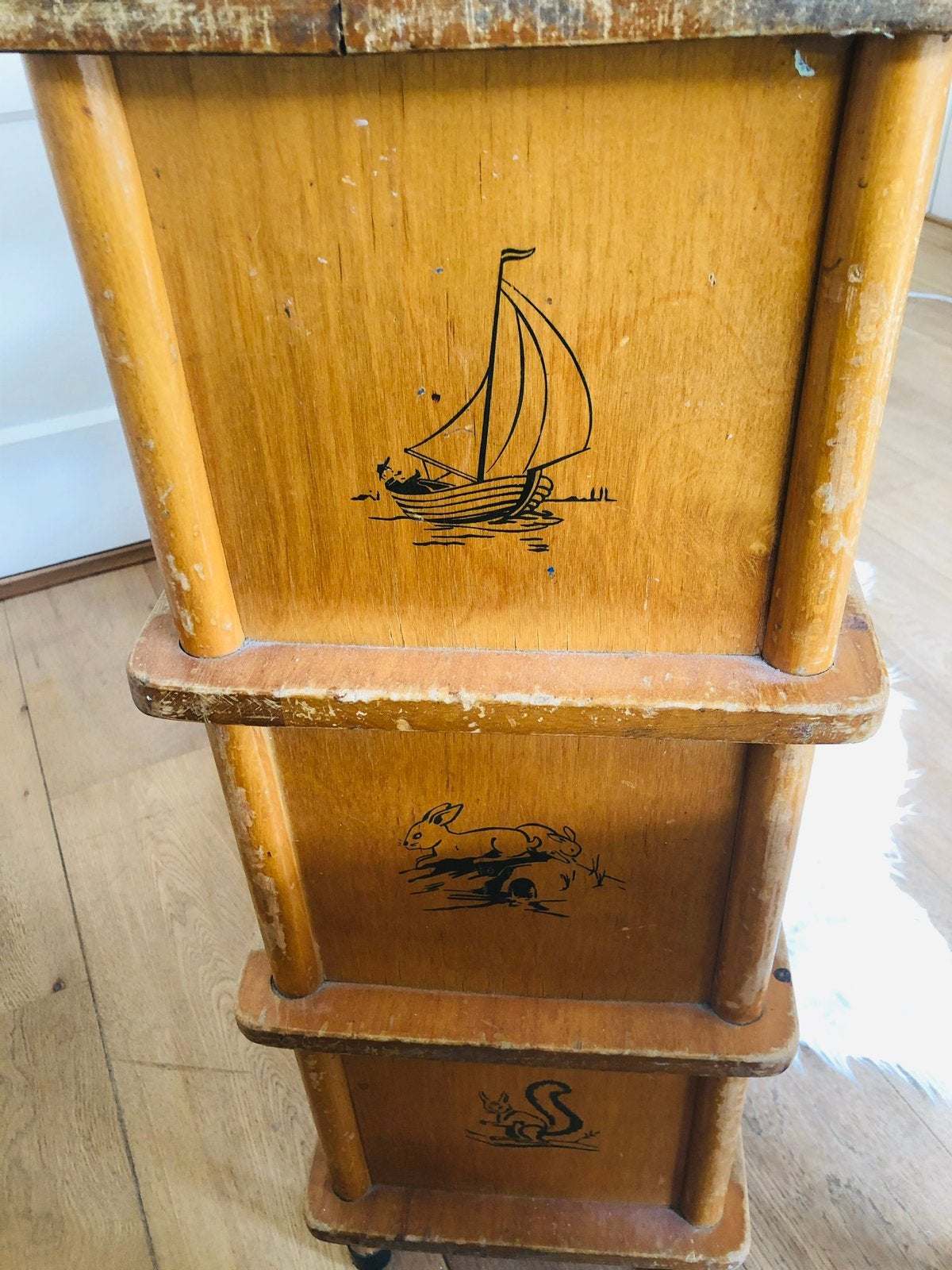 Antieke schoolkast boekenkast dressoir vintage, Gebruikt, Kast, 100 cm of meer, Minder dan 50 cm
