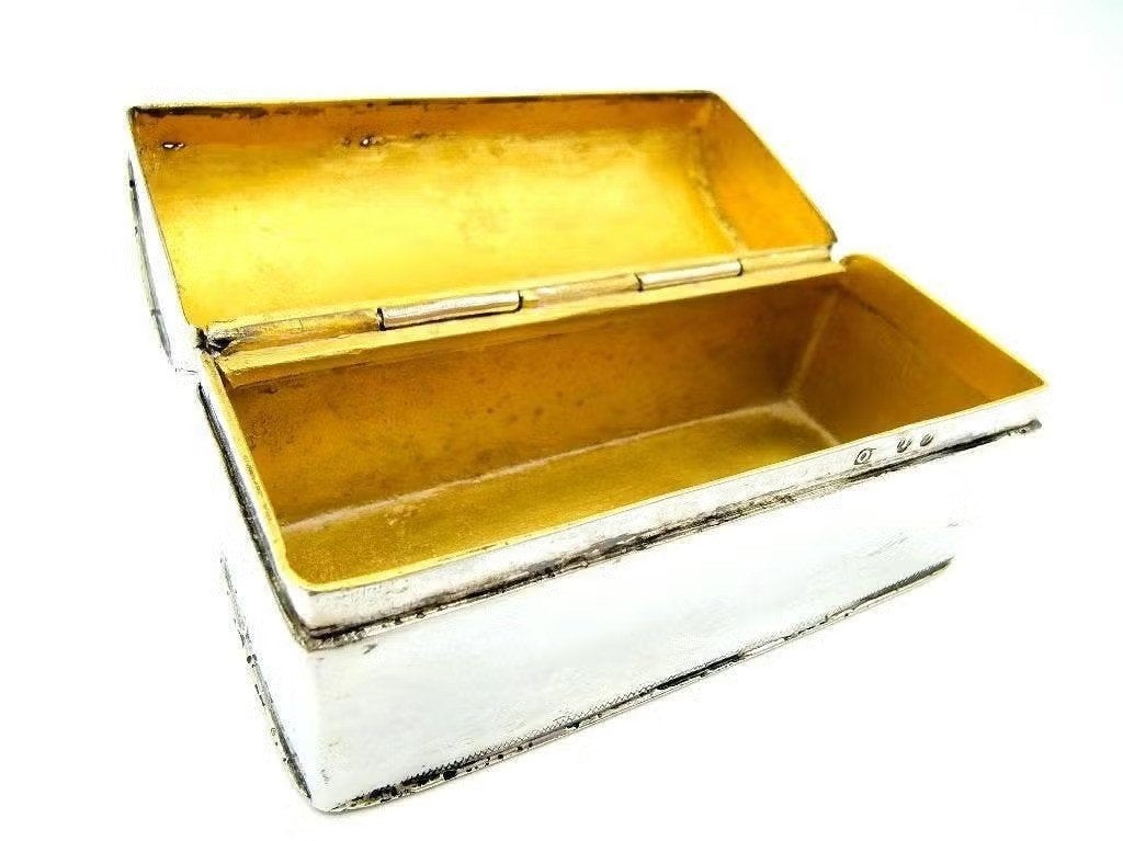 Zilveren snuifdoos, J.G. Zack, Jever, Duitsland, 1810, Verzenden, Zilver