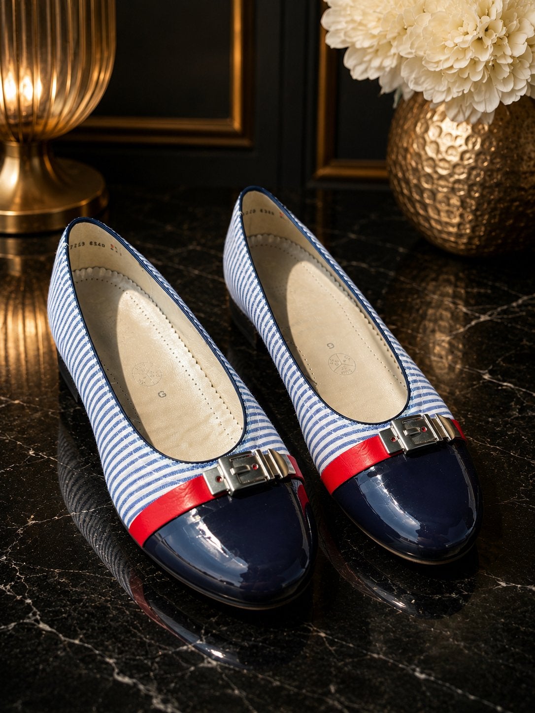 Luftpolster comfort designer ballerina's, Blauw, Zo goed als nieuw, Ballerina's, Ophalen of Verzenden