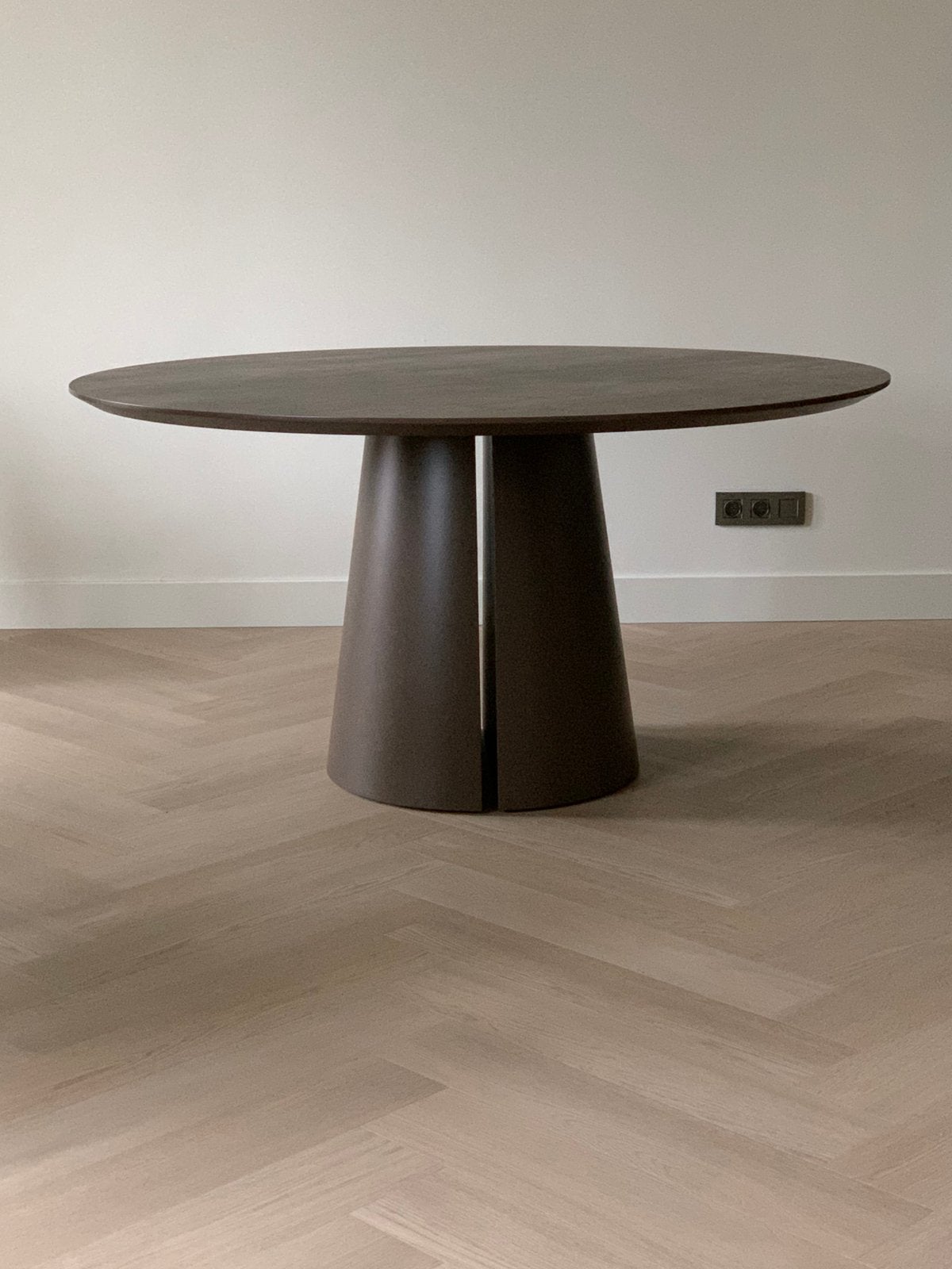 Metaform eetkamertafel Split 150 cm, Huis en Inrichting, Ophalen, 50 tot 100 cm, 100 tot 150 cm, Rond