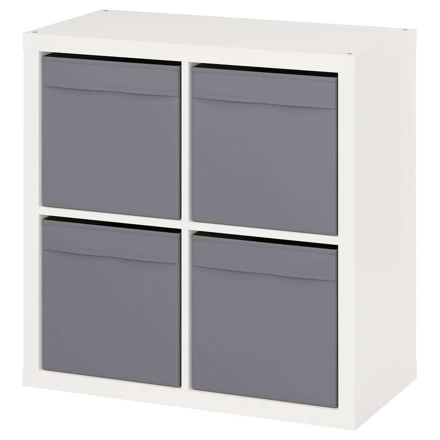 2X KALLAX Open kast zonder bakken, 77x39x77cm, Ophalen, Gebruikt, Overige materialen, Wit vakken