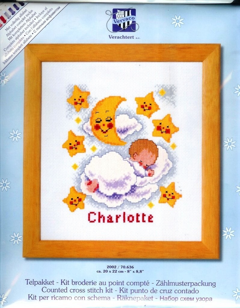 Cado vervaco borduurpakket geboorte  CHARLOTTE  op=op, Ophalen of Verzenden, Nieuw, Handborduren, Borduurpakket