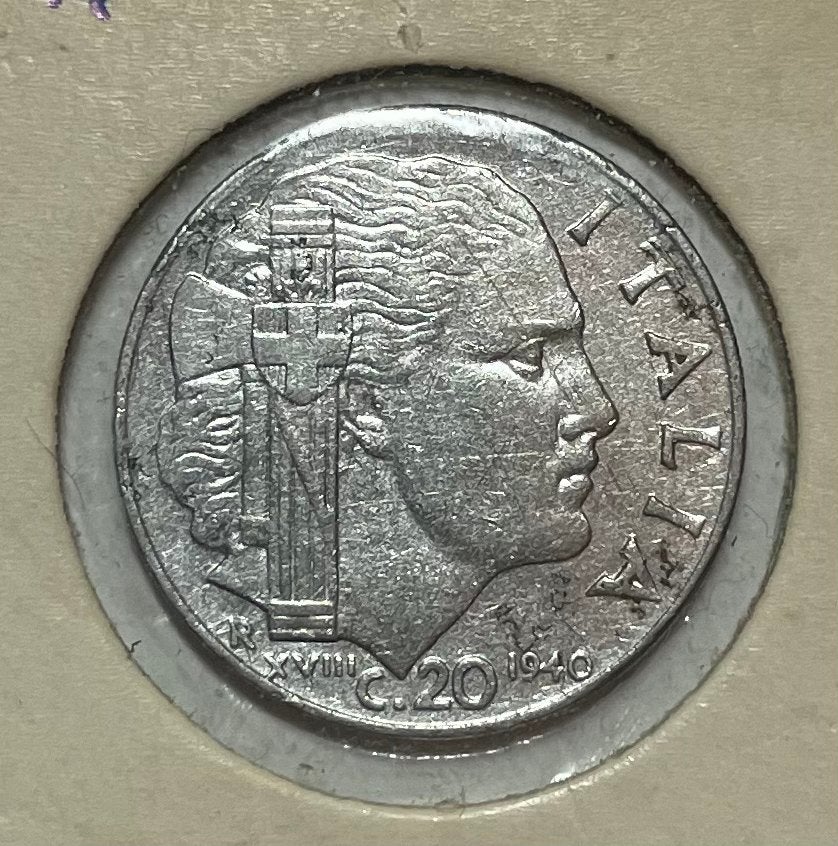 20 cent Italië 1940, Postzegels en Munten, Ophalen of Verzenden