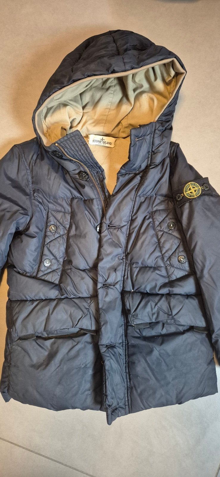 Stone Island jas met kleine defecten, Ophalen of Verzenden, Gebruikt, Stone Island, Jongen
