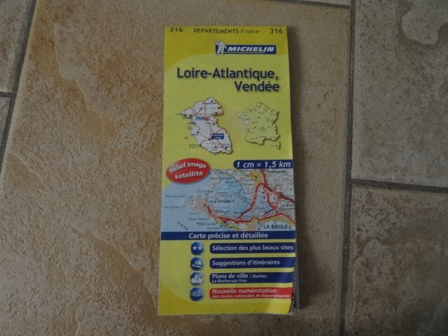 michelin wegenkaart 316 Loire Atlantique , Vendee, Boeken, Ophalen of Verzenden, 2000 tot heden, Frankrijk, Landkaart