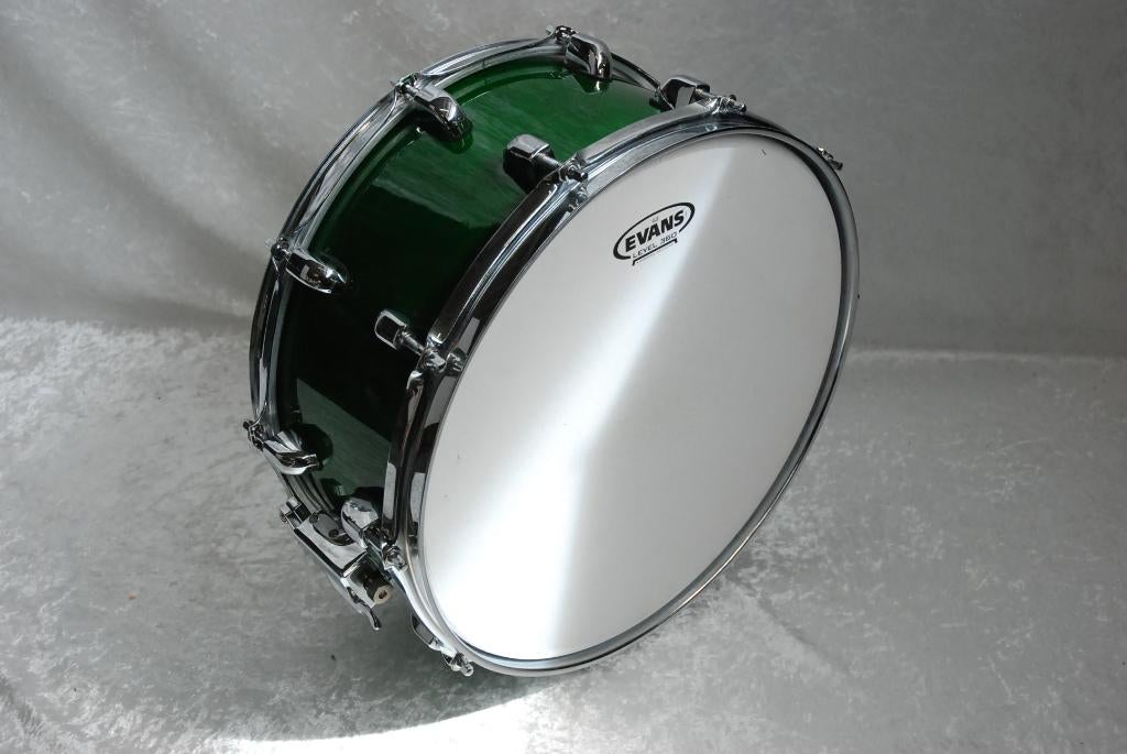 Houten snaredrum gelakt met 10 lugs  14x5,5 inch  <25251226>, Gebruikt, ., Drums of Percussie, Ophalen of Verzenden