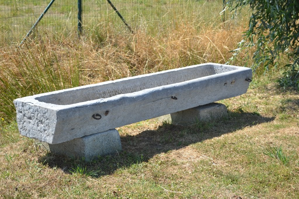 antieke arduinen trog van 2m30 lang, Ophalen, Steen, Gebruikt, Minder dan 30 cm
