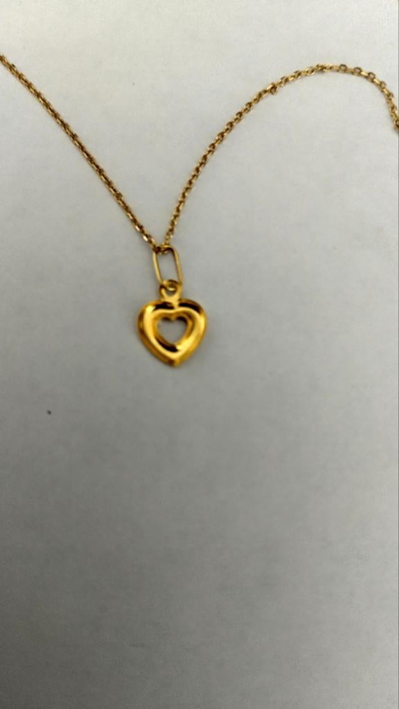 halsketting met 14 Karaat goud 585 zie foto,s, Ophalen of Verzenden, Nieuw, Goud