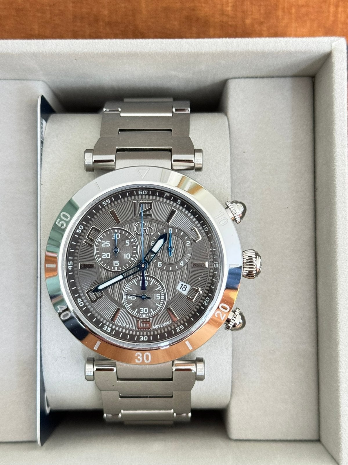 GC heren horloge Y68001G5MF helemaal nieuw!, Staal, Staal, Polshorloge, Nieuw