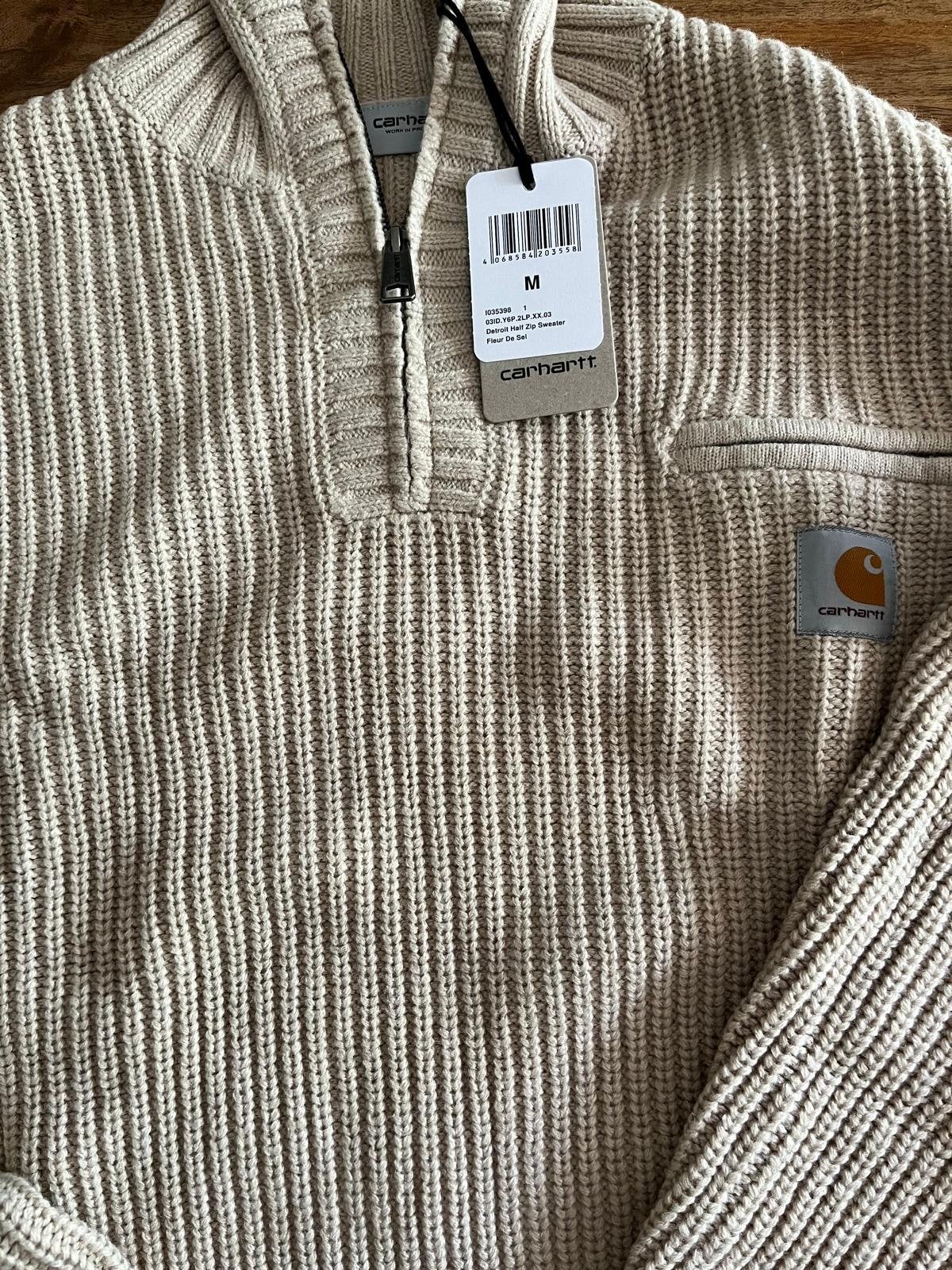 Carhartt Half Zip Sweater - Nieuw met kaartjes, Ophalen of Verzenden, Nieuw, Maat 48/50 (M), Beige