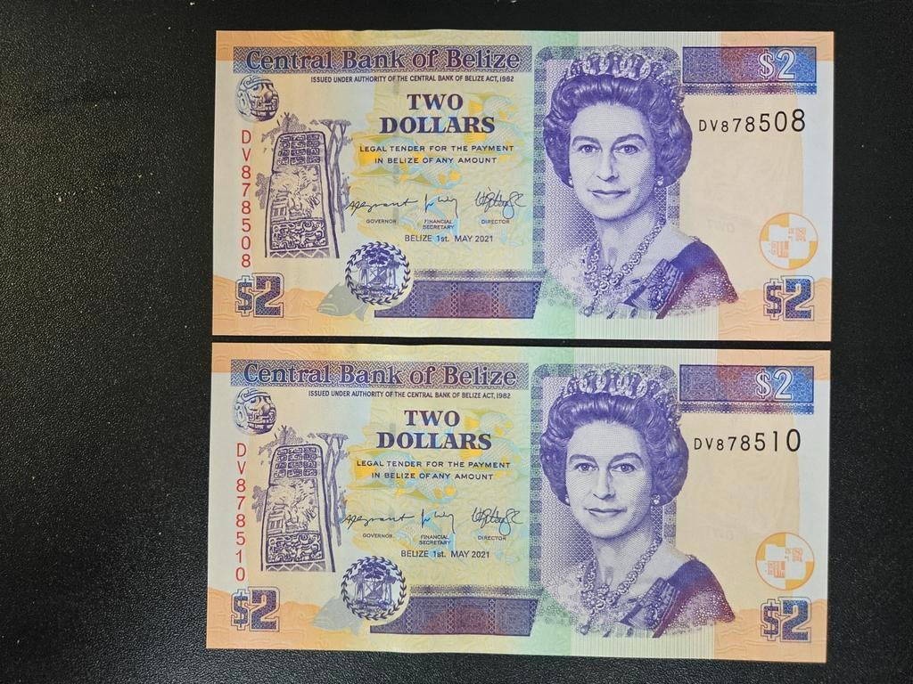 Belize pick 66 2021 not listed UNC, Postzegels en Munten, Bankbiljetten | Amerika, Ophalen of Verzenden, Midden-Amerika, Los biljet