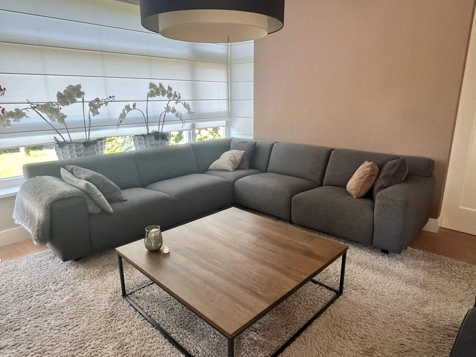 Modulaire Hoekbank van Montel - Frost Anthraciet, Huis en Inrichting, Banken | Complete zithoeken, Ophalen, Zo goed als nieuw