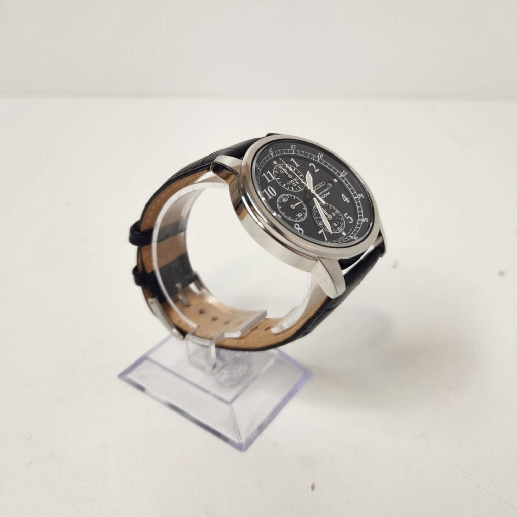 Seiko Chrono heren lederen band Quartz | nette staat, Seiko, Zo goed als nieuw, Support@seiko.com, 5-11, Akasaka 2-chome
Minato-ku, Tokyo 107-0052
Japan