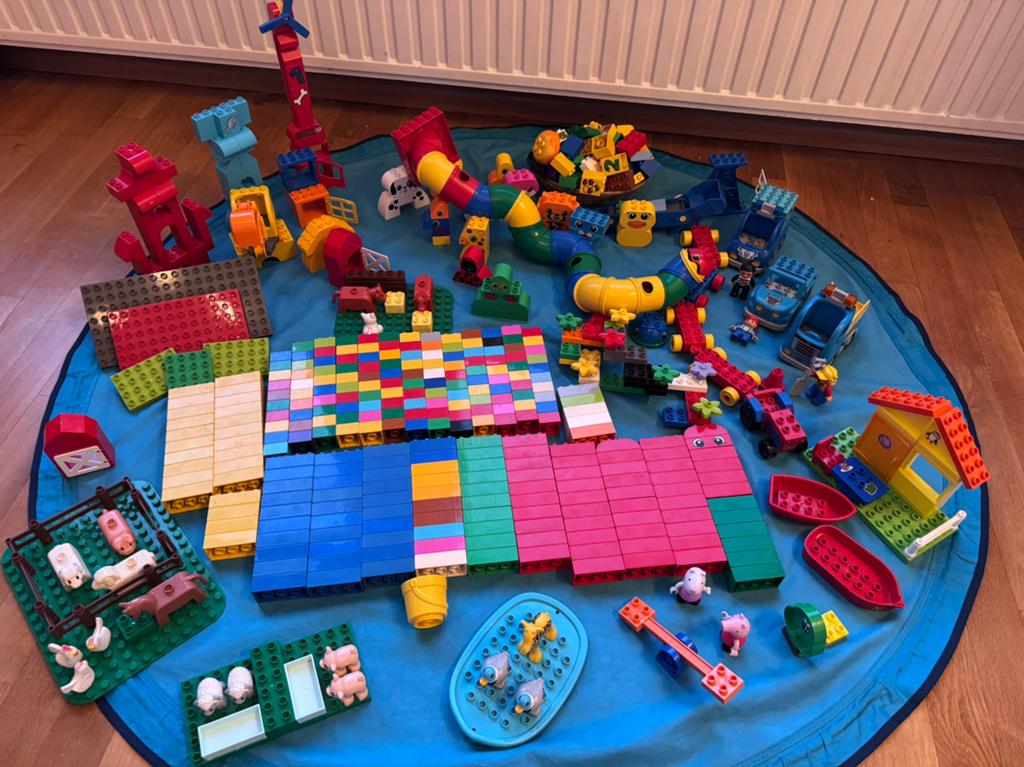 7kg Lego Duplo collectie met boerderij, voertuigen en meer, Ophalen of Verzenden, Gebruikt, Overige merken