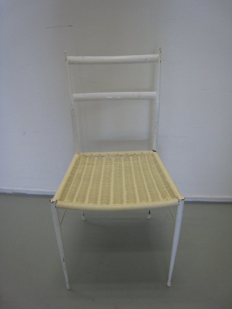 Vintage metalen Superleggera stoel Gio Ponti, Huis en Inrichting, Niet ingevuld, Gebruikt, Niet ingevuld, Niet ingevuld