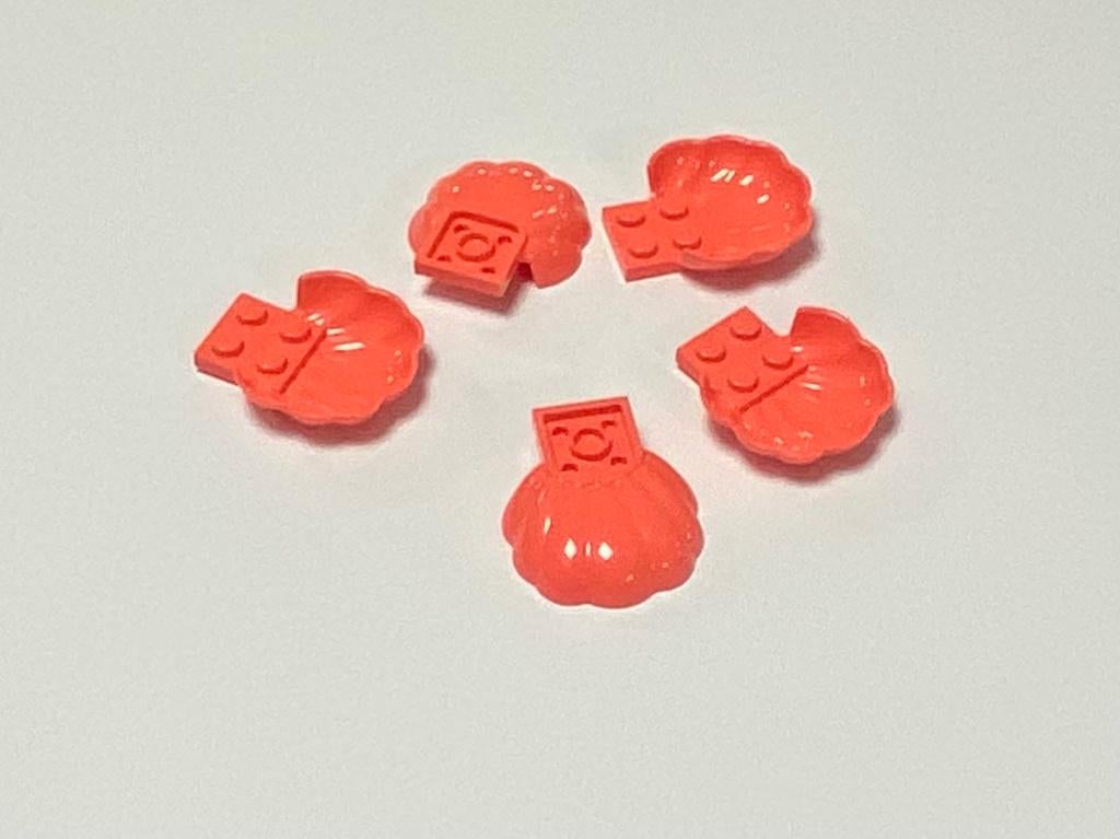 Partij Lego 5x nieuwe schelp / clam in diverse kleuren, Overige thema's, Lego, Nieuw, Ophalen of Verzenden