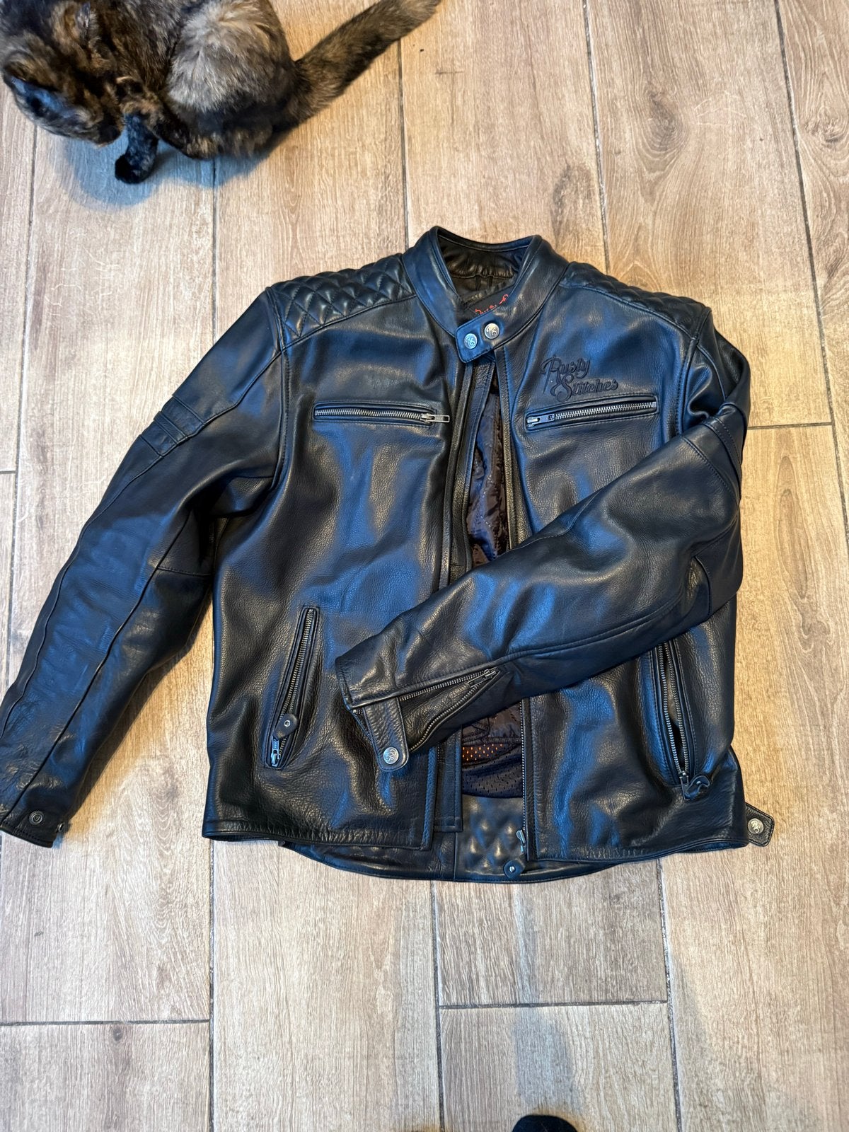 Rusty Stitches Leren Motorjas maat L -  zo goed als nieuw!, Ophalen of Verzenden, Tweedehands, Heren, Jas | leer