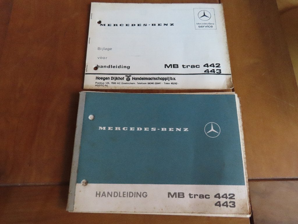 NL instructieboek Mercedes MB Trac 442, MB trac 443 1982, Ophalen of Verzenden