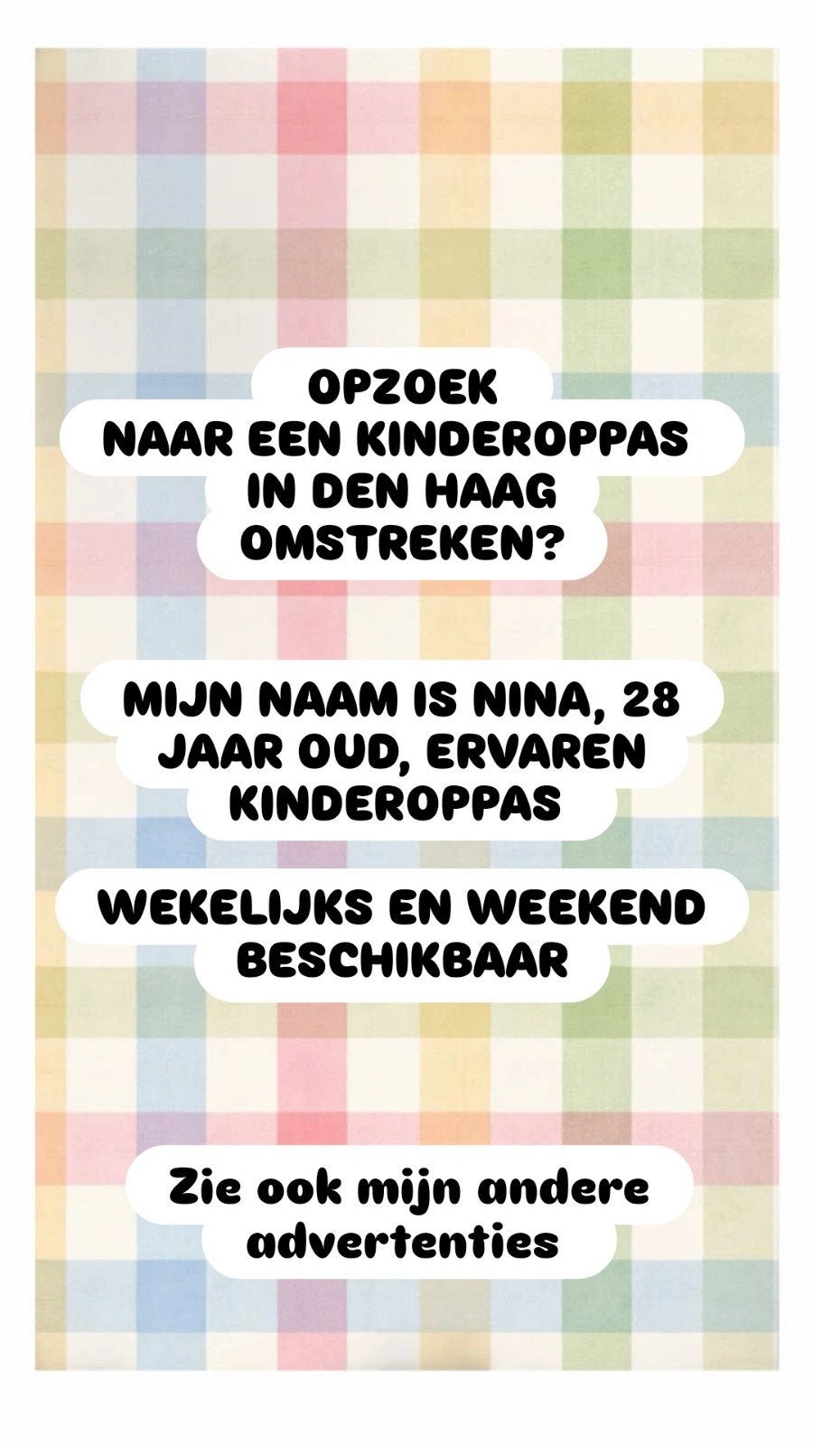 Kinderoppas omgeving den haag, Ophalen, Nieuw