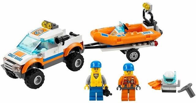 LEGO City 60012 4x4 & Diving Boat, City, Lego, Nieuw, Complete set