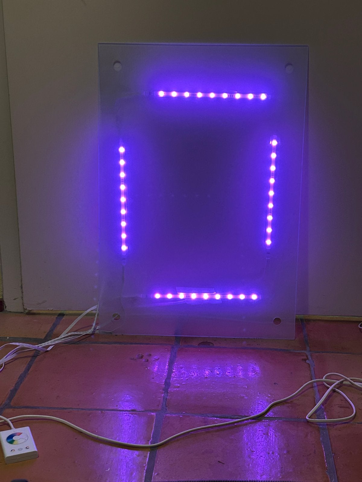 Whiteboard met LED iichtjes kleur aanpasbare verlichting, Huis en Inrichting, Ophalen, Overige merken, Gebruikt, Kunststof