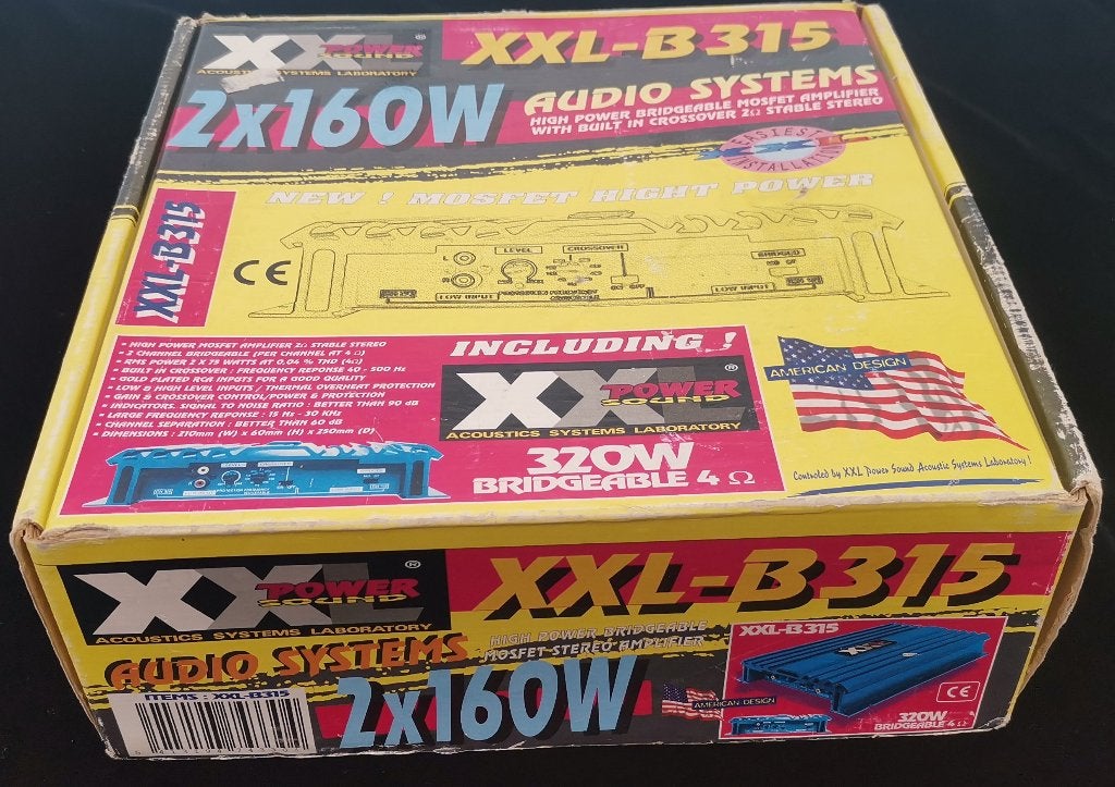 Krachtige XXL Power Sound Auto MOSFET Versterker 2x160W, Ophalen of Verzenden, 120 watt of meer, Overige merken