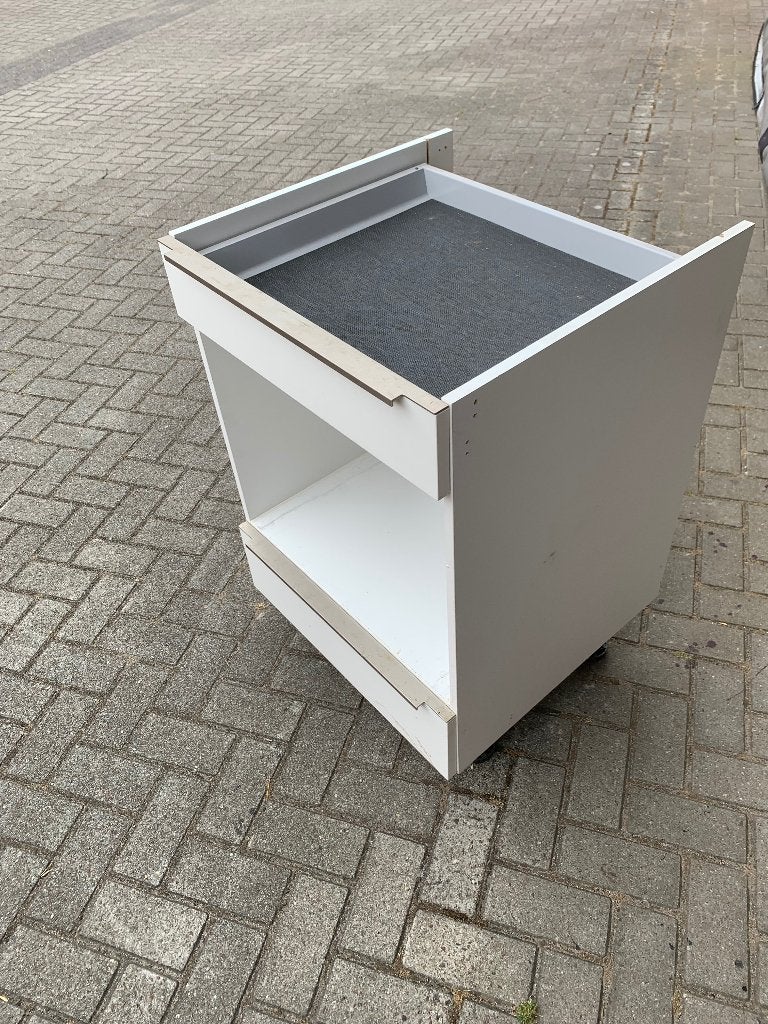 Keukenkast Keller, oven met 2 lades, gebruikt maar nog prima, Ophalen, Gebruikt, Wit, 50 tot 100 cm