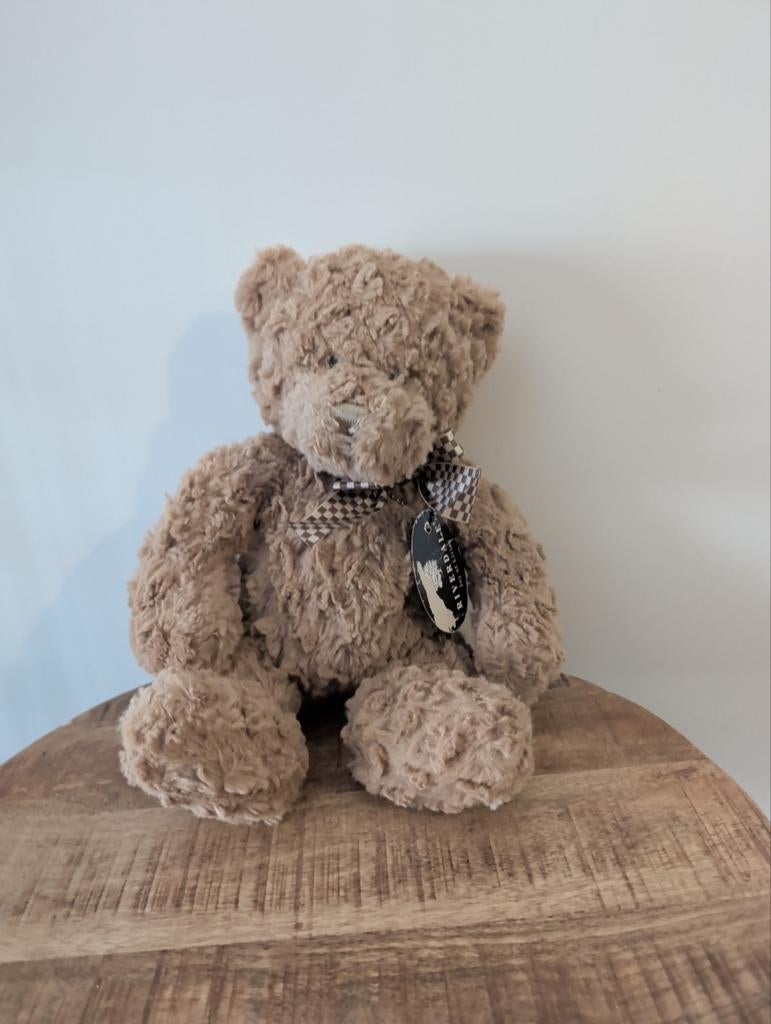 Riverdale Teddybeer - Beige/Bruin met Geruit Strikje, Ophalen