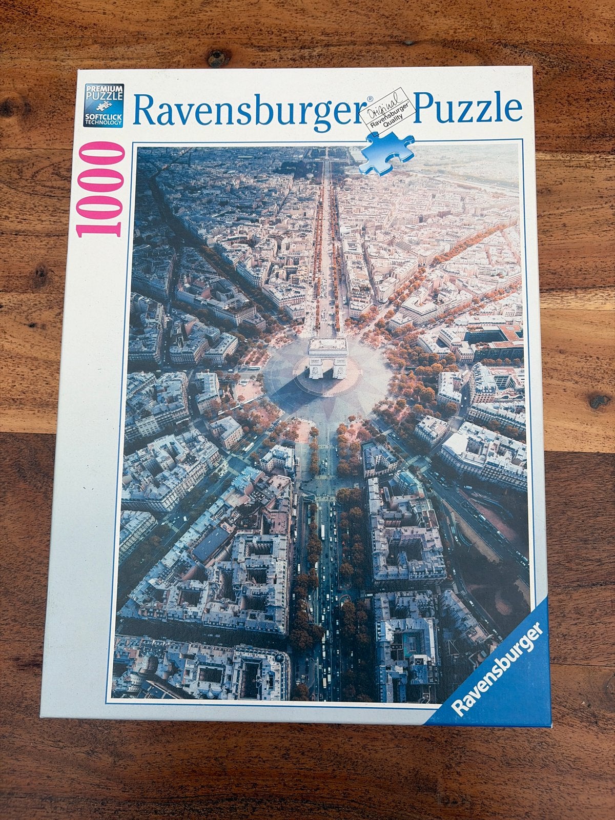 Ravensburger Legpuzzel Parijs Arc de Triomphe 1000 stukjes, Hobby en Vrije tijd, Denksport en Puzzels, Ophalen of Verzenden, 500 t/m 1500 stukjes