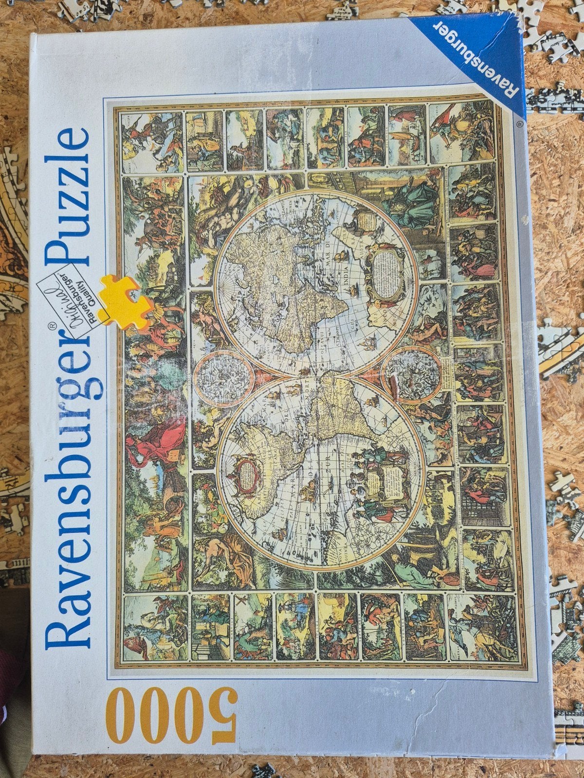 Ravensburger Legpuzzel 5000 stukjes Wereldkaart, Hobby en Vrije tijd, Denksport en Puzzels, Ophalen of Verzenden, Meer dan 1500 stukjes