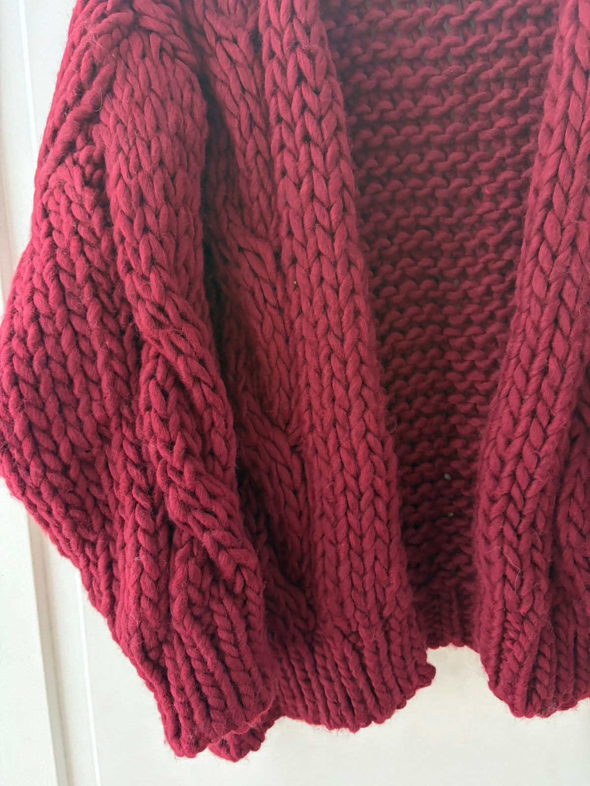 MADE IN ITALY dik grof gebreid vest bordeaux mt TU, Made in Italy, -, Verzenden, Nieuw