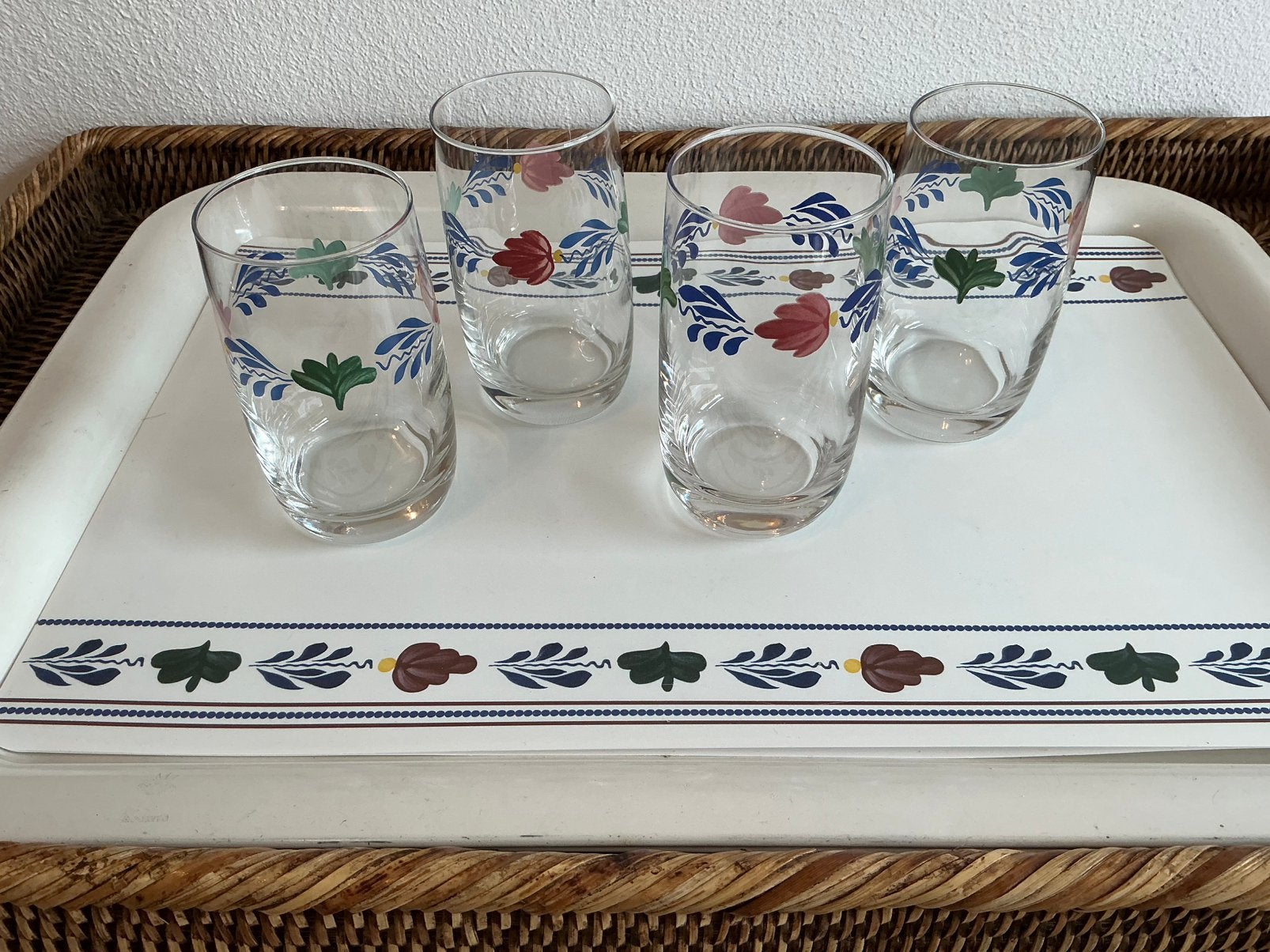 Boerenbont ( Oude versie Glasservies Limonade glas), Antiek en Kunst, Antiek | Servies los, Ophalen of Verzenden