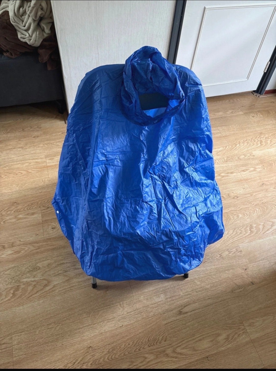 Blauwe regenponcho - Ideaal voor onverwachte buien, Ophalen of Verzenden, Gebruikt, Regenpak, Dames