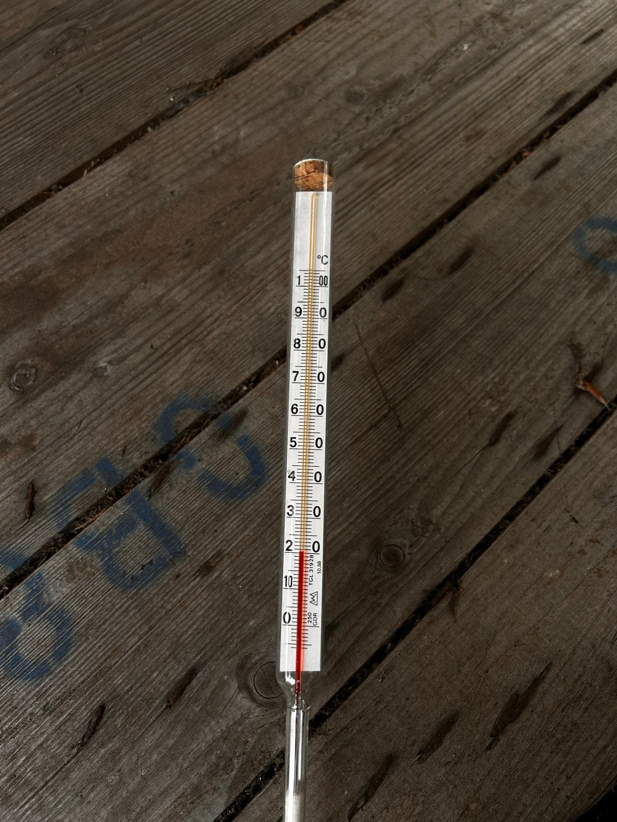Lange kwikvrije thermometer uit 1988 ( 150 stuks), Overige typen, Ophalen, Nieuw, Glas
