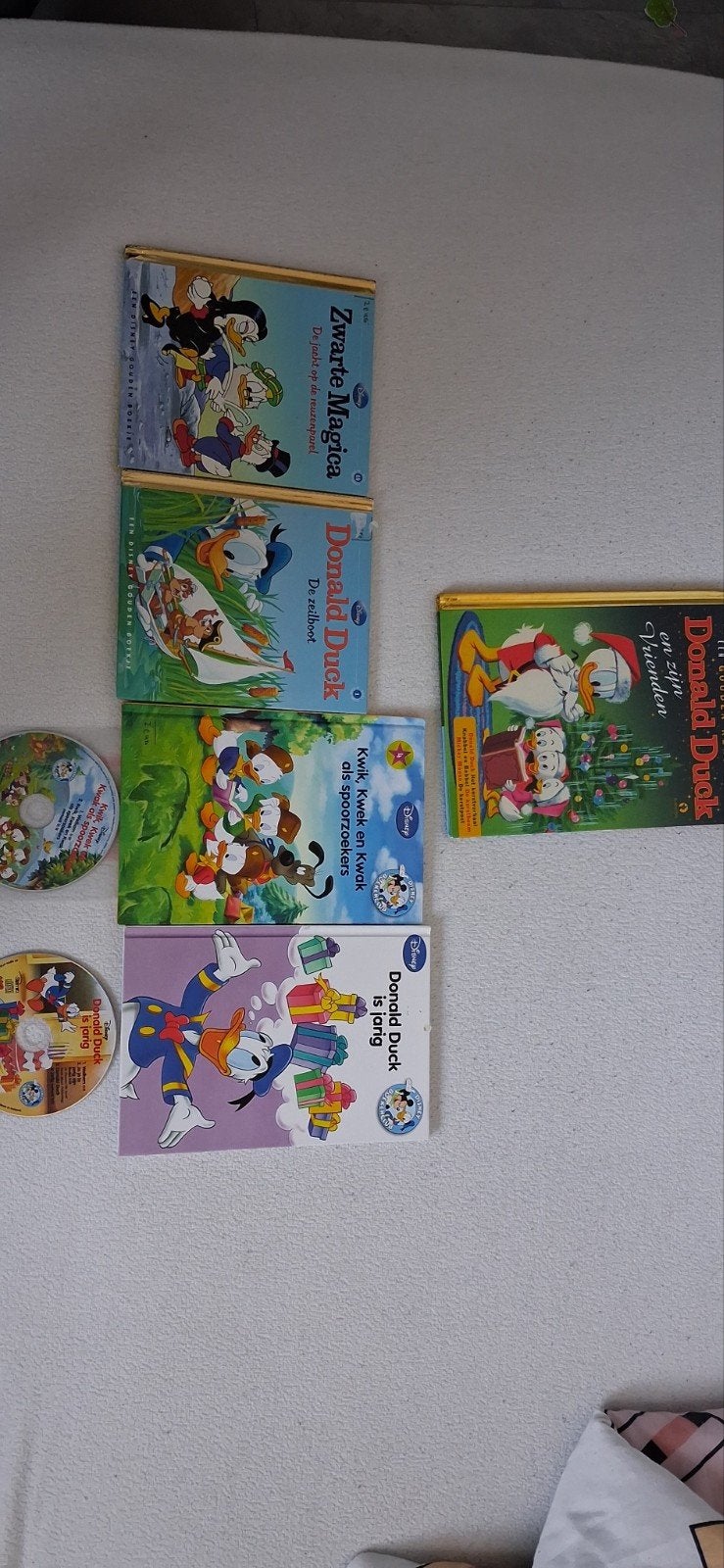 5 Donald Duck Disney boeken met 2 cd's - Uitstekende staat, Ophalen, Nieuw, Sprookjes, Disney